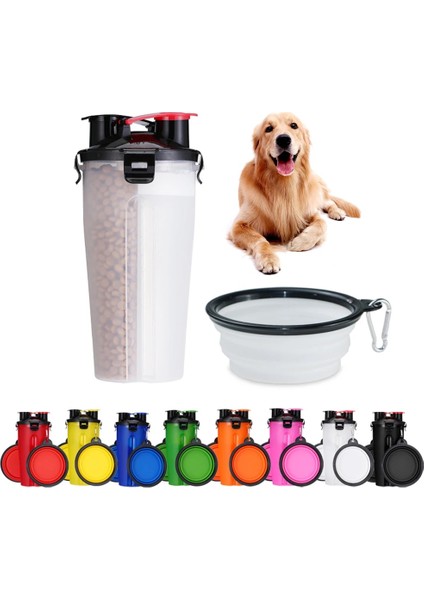Pembe Şişe Köpek Kase Katlanabilir Silikon Ikisi Bir Arada Kedi Su ve Tahıl Bardak Kaseler Pet Mama Besleyici Kediler Taşınabilir Açık Seyahat Su Şişesi (Yurt Dışından) fiyatları