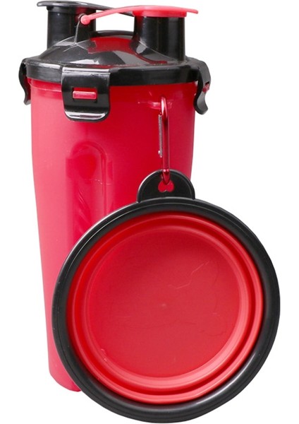 Pembe Şişe Köpek Kase Katlanabilir Silikon Ikisi Bir Arada Kedi Su ve Tahıl Bardak Kaseler Pet Mama Besleyici Kediler Taşınabilir Açık Seyahat Su Şişesi (Yurt Dışından) indirimleri