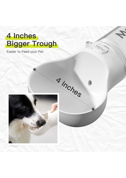 QCB14 Mewoofun Kedi Köpek Su Şişesi Besleyici Kase 2 In 1 Sızdırmaz Taşınabilir Moda Pet Içme Aracı Dış Mekan Seyahat ile Kaka Çantası (Yurt Dışından) fırsatları
