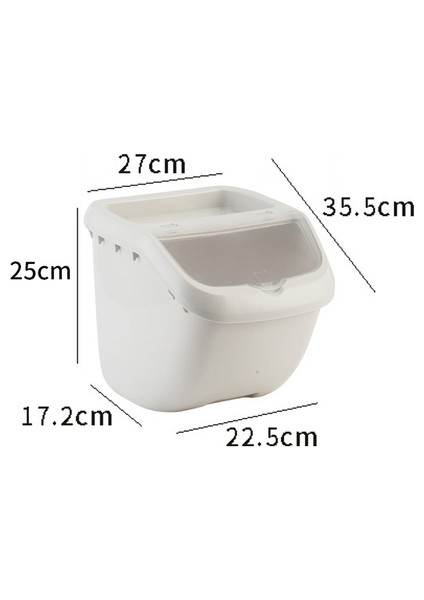 Gray-M Shuangmao Pet Köpek Maması Saklama Kabı 15L Kuru Kedi Maması Kutusu Çanta Nem Geçirmez Mühür Hava Geçirmez Ölçme Kabı ile Çöp Ürünü (Yurt Dışından) fiyatları