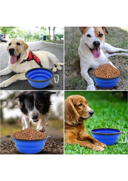 Mor 350 ml Katlanabilir Köpek Hayvan Mama Kabı Eco Firendly Silikon Kedi Köpek Maması Su Besleyici Seyahat Taşınabilir Besleme Kaseleri Köpek Köpek Maması Kabı (Yurt Dışından) indirimleri