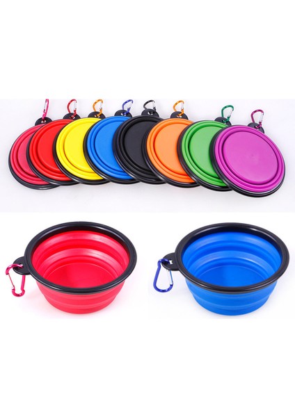 G4417 Köpek Seyahat Silikon Kase Taşınabilir Katlanabilir Katlanabilir Pet Kedi Köpek Maması Su Besleme Seyahat Açık Kase Evcil Hayvan Aksesuarları (Yurt Dışından) modelleri