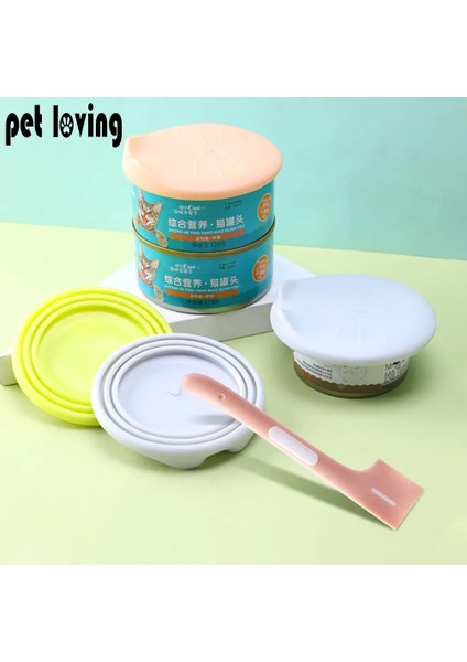 Pembe 3 In 1 Yeniden Kullanılabilir Evcil Hayvan Gıda Depolama Taze Tutmak Kapak Silikon Köpek Kedi Konserve Teneke Kapak Evrensel Islak Gıda Karıştırma Kaşığı Konserve Açacağı (Yurt Dışından)