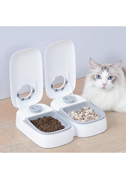 P2 Otomatik Evcil Hayvan Besleyici Akıllı Kedi Maması Dağıtıcı Islak ve Kuru Gıda Dağıtıcı Zamanlayıcı Kase Otomatik Besleyici Kedi 2 Öğünler (Yurt Dışından) fiyatları