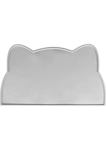 Gri Evcil Hayvan Besleme Köpek Kedi Kase Mama Mat Silikon Yapışmaz Su Geçirmez Evcil Hayvan Maması Besleme Pedi Köpek Besleyici Tepsi Su Yastığı Placemat (Yurt Dışından)