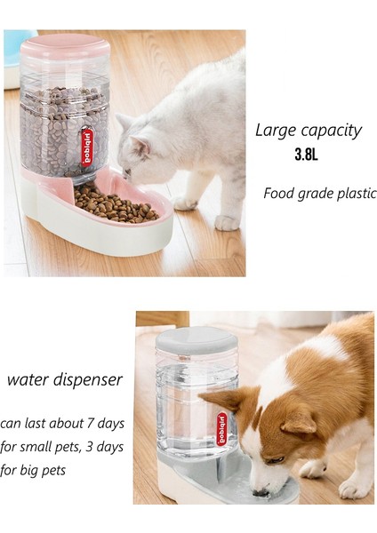 Mavi Besleyici Kedi Su Sebili 3.8l Büyük Kapasiteli Saklama Kabı Köpek Otomatik Besleyici Suluk Seti Yerçekimi Köpekler Için Pet Gıda Dağıtıcıları (Yurt Dışından) indirimleri