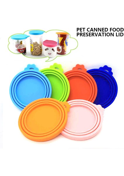 Turuncu Silikon Konserve Kapak Mühürlü Besleyiciler Gıda Konserve Kapağı Yavru Köpek Kedi Depolama Üst Kapağı Yeniden Kullanılabilir Kapak Kapağı Sağlık Pet Günlük Malzemeleri (Yurt Dışından)