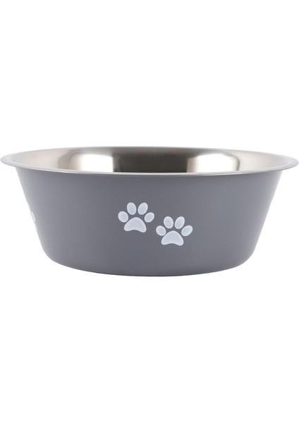 Gri 1560 ml Büyük Kapasiteli Köpek Kasesi Paslanmaz Çelik Pet Besleme Kasesi Kedi Köpekler Gıda Suluk Metal Konteyner Mascotas Dayanıklı Kaymaz (Yurt Dışından)