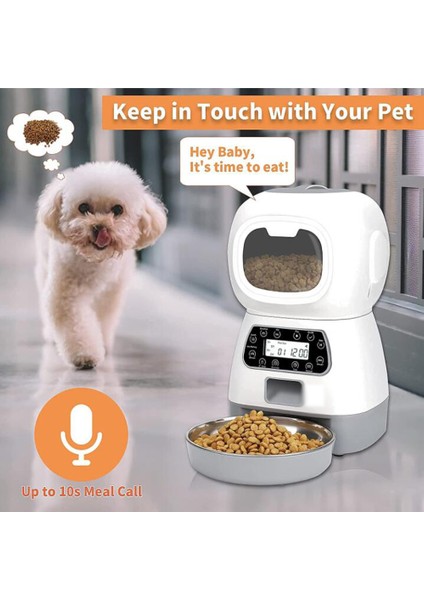 Altı Izgara Besleyici Akıllı Otomatik Evcil Hayvan Besleyici Ses Kayıtlı Paslanmaz Çelik LCD Ekran Zamanlayıcı Köpek Maması Kase Kedi Maması Dağıtıcı Evcil Hayvan Mama Kabı (Yurt Dışından) fırsatları