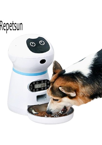 Altı Izgara Besleyici Akıllı Otomatik Evcil Hayvan Besleyici Ses Kayıtlı Paslanmaz Çelik LCD Ekran Zamanlayıcı Köpek Maması Kase Kedi Maması Dağıtıcı Evcil Hayvan Mama Kabı (Yurt Dışından) indirimleri