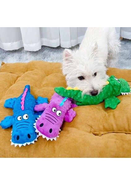 Mavi Dolması Timsah Squeak Köpek Oyuncak Kalamar Köpek Peluş Pet Oyuncak Oyun Interaktif Kedi Temiz Dişler Için Malzemeleri (Yurt Dışından)