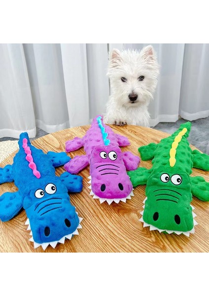 Mavi Dolması Timsah Squeak Köpek Oyuncak Kalamar Köpek Peluş Pet Oyuncak Oyun Interaktif Kedi Temiz Dişler Için Malzemeleri (Yurt Dışından)