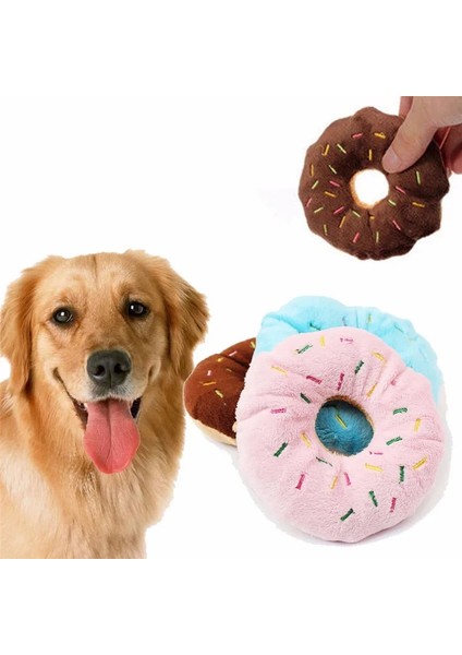 Pembe Yumuşak Köpek Donuts Peluş Evcil Hayvan Oyuncakları Köpekler Için Çiğnemek Sevimli Köpek Squeaker Ses Oyuncaklar Komik Köpek Yavrusu Küçük Orta Interaktif (Yurt Dışından) modelleri