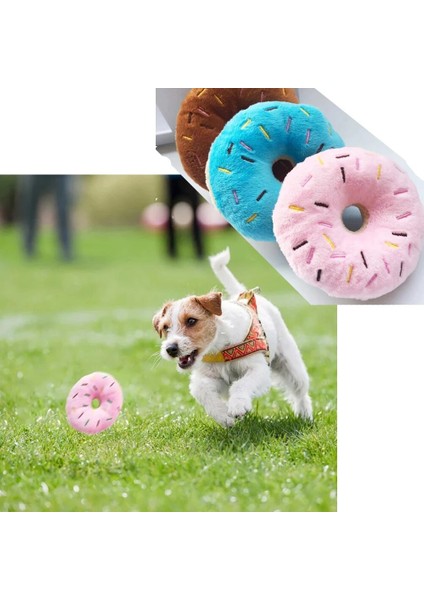 Pembe Yumuşak Köpek Donuts Peluş Evcil Hayvan Oyuncakları Köpekler Için Çiğnemek Sevimli Köpek Squeaker Ses Oyuncaklar Komik Köpek Yavrusu Küçük Orta Interaktif (Yurt Dışından) indirimleri