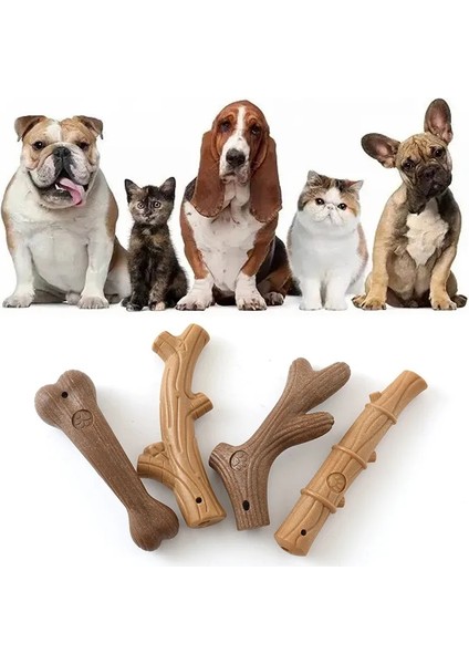 Boynuz L Pet Köpek Çiğneme Oyuncakları Azı Dişleri Temiz Sopa Ilginç Çam Ağacı Boynuzları Kemik Bambu Ateşi Şekli Çiğnenebilir Köpek Yavrusu Interaktif Oyun (Yurt Dışından) fiyatları