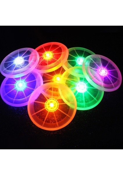 Yeşil 13X13 cm Evcil Hayvan Malzemeleri Köpek Oyuncak LED Işıklı Uçan Disk Çevre Koruma Malzemesi Köpek Eğitim Malzemeleri Köpek Çiğneme Oyuncakları (Yurt Dışından) fiyatları