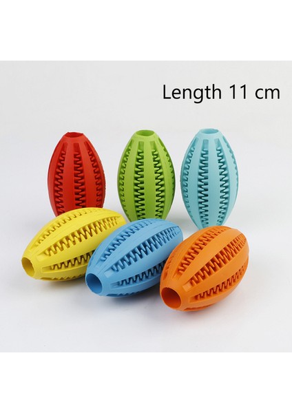 Uzunluk 11 cm Donanma Isırmaya Dayanıklı Pet Çiğneme Topu Oyuncak Küçük Büyük Köpekler Için Güvenli Kauçuk Yavru Büyük Köpek Besleme Oyuncaklar Mascotas Aksesuarları Suministros (Yurt Dışından)