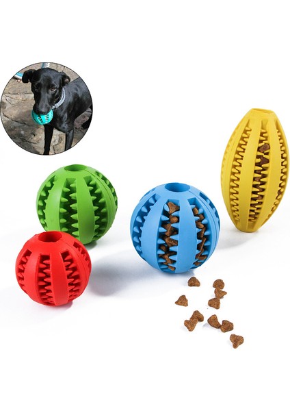 Uzunluk 11 cm Donanma Isırmaya Dayanıklı Pet Çiğneme Topu Oyuncak Küçük Büyük Köpekler Için Güvenli Kauçuk Yavru Büyük Köpek Besleme Oyuncaklar Mascotas Aksesuarları Suministros (Yurt Dışından)