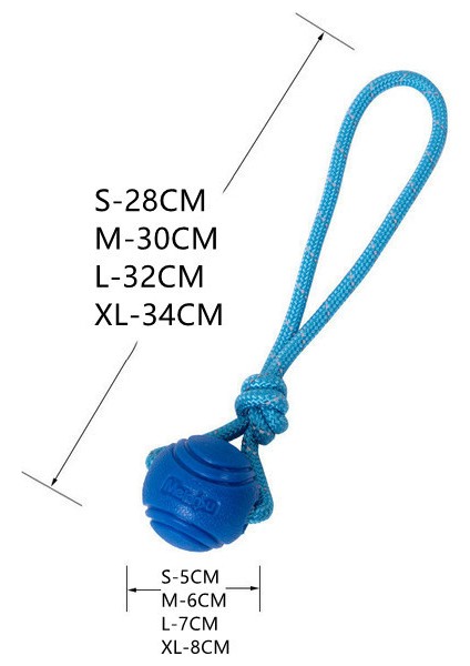 Mavi Xl-8cm Köpek Topu Yıkılmaz Çiğneme Kabarık Lastik Top Oyuncaklar Pet Köpek Oyuncak Topu Dize ile Büyük Köpek Yavrusu Oyunları Için Interaktif Oyuncaklar Oyuncaklar (Yurt Dışından)
