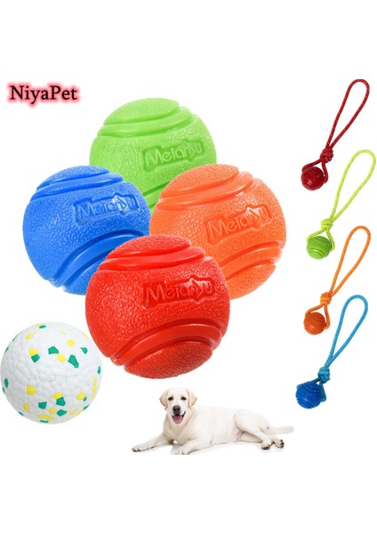 Mavi Xl-8cm Köpek Topu Yıkılmaz Çiğneme Kabarık Lastik Top Oyuncaklar Pet Köpek Oyuncak Topu Dize ile Büyük Köpek Yavrusu Oyunları Için Interaktif Oyuncaklar Oyuncaklar (Yurt Dışından) modelleri