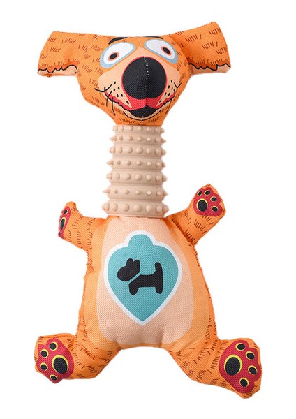 Turuncu Tembellik 26X17 cm M Güçlü Büyük Köpek Oxford Bez Oyuncak Cızırtılı Sevimli Hayvan Şekli Pet Orta Büyük Köpekler Için Çiğnemek Oyuncaklar Golden Retriever Doberman (Yurt Dışından)
