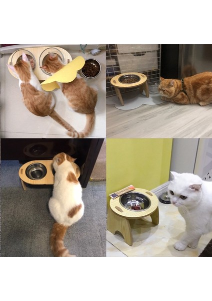 Stil 3 Evcil Hayvan Kasesi Kediler ve Köpekler Stand Besleyicili Yükseltilmiş Mama ve Su Kaseleri Küçük Orta Boy Evcil Hayvan Için 2 Paslanmaz Çelik Kase (Yurt Dışından) fiyatları