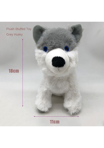 Gri Beyaz Husky Peluş Doldurulmuş Yavru Köpek Cızırtılı Oyuncaklar Küçük Orta Köpekler Için Isırmaya Dayanıklı Pet Çiğneme Oyuncak Shiba Inu Dachshund Mascotas Aksesuarları (Yurt Dışından)
