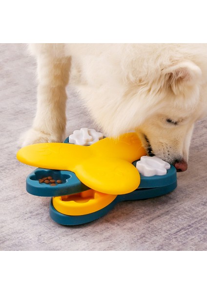 Sarı Set 2 Köpek Bulmaca Oyuncaklar Pikap Yavaş Besleyici Eğitici Oyuncak Kemik Interaktif Yemek Kasesi Yiyecek Kasesi Yavaş Yavaş Pet Kedi Köpekler Eğitim Oyunu (Yurt Dışından)