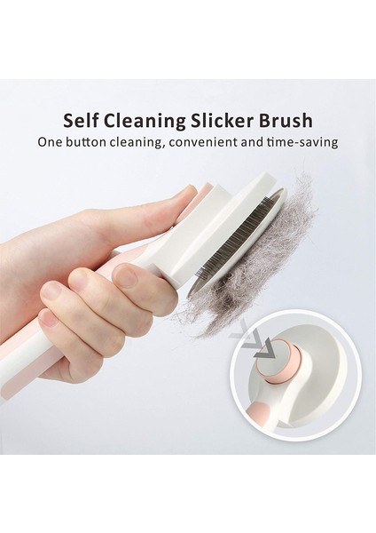 Gri Kedi Masaj Tarak Pet Saç Çıkarıcı Fırça Kedi Iğne Tarak Pet Kendi Kendini Temizleyen Slicker Fırça Köpek Karışık Saç Pet Bakım Aracı (Yurt Dışından) modelleri