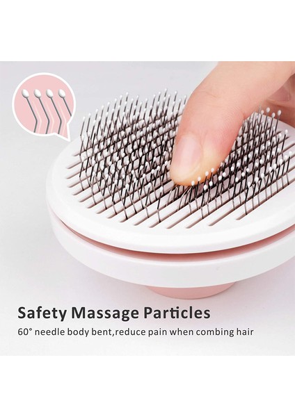 Gri Kedi Masaj Tarak Pet Saç Çıkarıcı Fırça Kedi Iğne Tarak Pet Kendi Kendini Temizleyen Slicker Fırça Köpek Karışık Saç Pet Bakım Aracı (Yurt Dışından) fırsatları