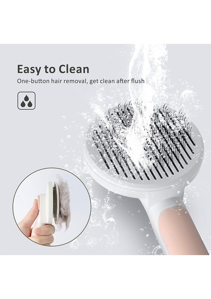 Gri Kedi Masaj Tarak Pet Saç Çıkarıcı Fırça Kedi Iğne Tarak Pet Kendi Kendini Temizleyen Slicker Fırça Köpek Karışık Saç Pet Bakım Aracı (Yurt Dışından) indirimleri