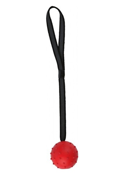 Kırmızı 7X30 cm Yüksek Kalite Çoklu Renk Doğal Kauçuk Köpek Oyuncak Topu Bir Kayış Halat Üzerinde Pet Köpek Eğitim Oyuncaklar (Yurt Dışından)