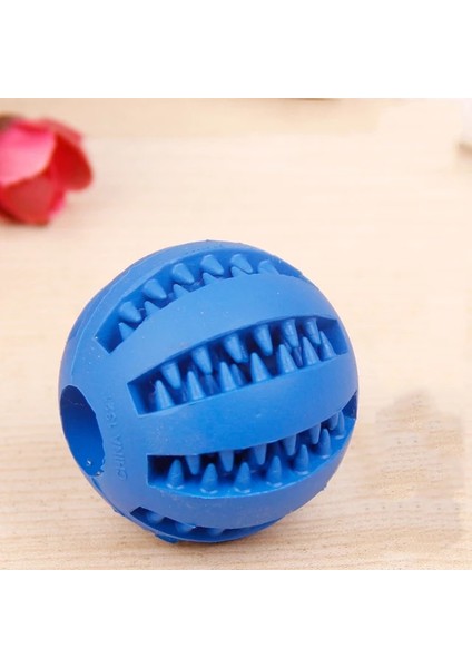 Mavi 5 cm Pet Köpek Oyuncak Interaktif Lastik Toplar Pet Köpek Kedi Yavrusu Çiğneme Oyuncakları Top Diş Çiğneme Oyuncakları Diş Temizleme Gıda Topları Hond Spel (Yurt Dışından)