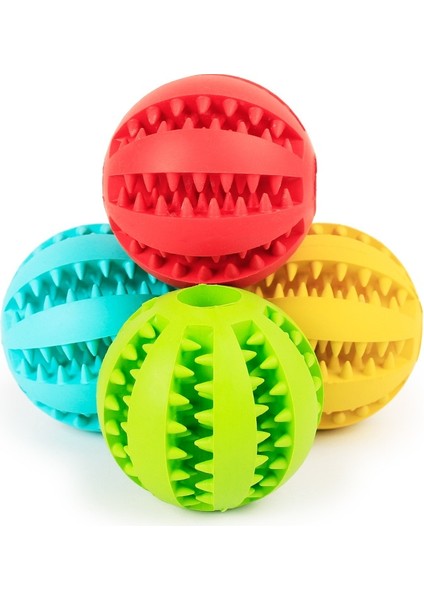 Mavi 5 cm Pet Köpek Oyuncak Interaktif Lastik Toplar Pet Köpek Kedi Yavrusu Çiğneme Oyuncakları Top Diş Çiğneme Oyuncakları Diş Temizleme Gıda Topları Hond Spel (Yurt Dışından)