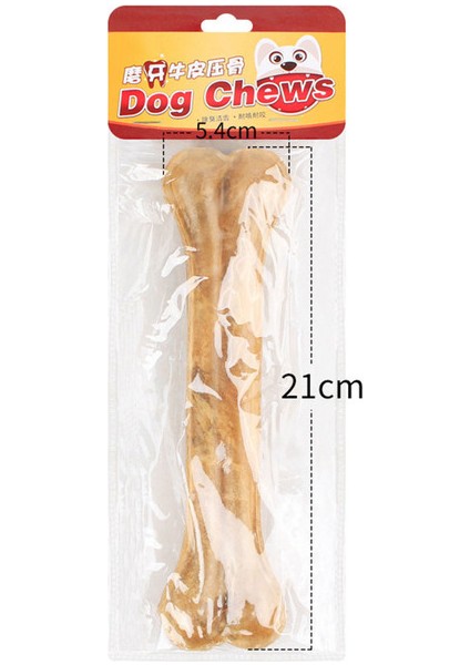 21 cm 1 Adet Doğal Inek Derisinden Yapılmış Köpek Çiğneme Kemik Oyuncak Güçlü Toksik Olmayan Anti-Isırık Köpek Çiğneme Oyuncağı Diş Temiz Oyuncaklar Pet Köpek Diş Bakımı Sopa (Yurt Dışından)