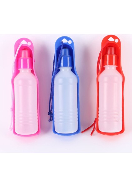 Pembe 500 ml 250/500 ml Pet Köpek Su Şişesi Besleyici Kase ile Plastik Taşınabilir Su Şişesi Evcil Hayvanlar Açık Seyahat Pet Içme Suyu Besleyiciler (Yurt Dışından)