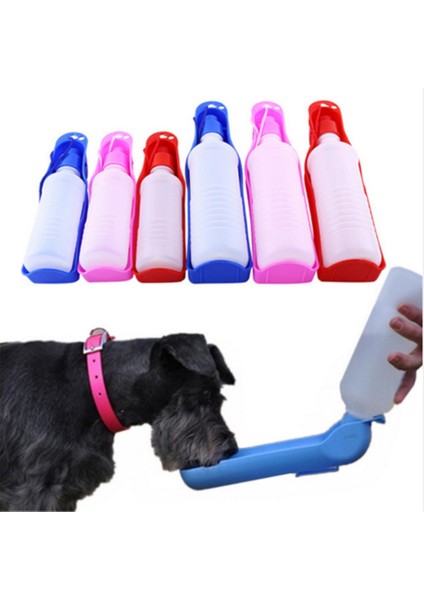 Pembe 500 ml 250/500 ml Pet Köpek Su Şişesi Besleyici Kase ile Plastik Taşınabilir Su Şişesi Evcil Hayvanlar Açık Seyahat Pet Içme Suyu Besleyiciler (Yurt Dışından) modelleri