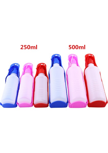 Pembe 500 ml 250/500 ml Pet Köpek Su Şişesi Besleyici Kase ile Plastik Taşınabilir Su Şişesi Evcil Hayvanlar Açık Seyahat Pet Içme Suyu Besleyiciler (Yurt Dışından) indirimleri