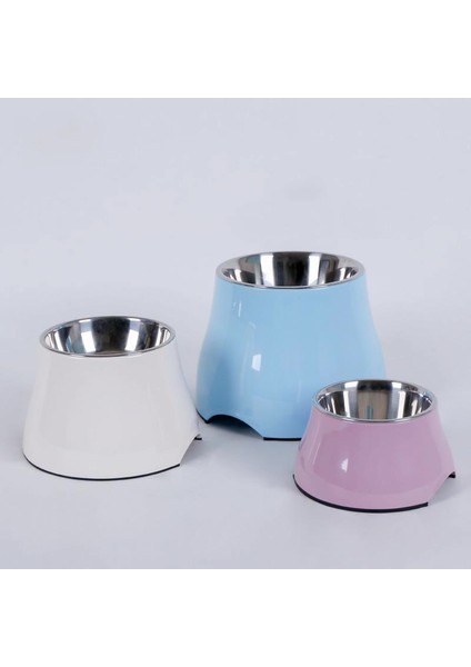 Pembe M-19X13 cm Köpek Besleyici Suluk Köpekler Kediler Için Evcil Hayvan Mama Kasesi Comedero Perro Miska Dla Psa Gamelle Chien Chat Voerbak Hond Su Şişesi (Yurt Dışından)