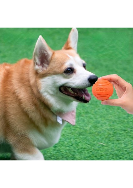Turuncu 7 cm Pet Köpek Oyuncakları Kabarık Top Bite Katı Top Kauçuk Bite Oyuncak Top Açık Fırlatma ve Kurtarma Eğitimi Pet Oyuncaklar Köpek Aksesuarları (Yurt Dışından)