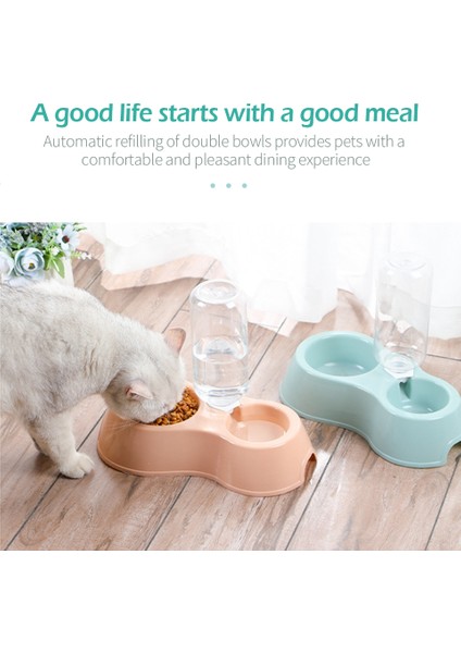 Gri Içme Şişeli Plastik Pet Çift Kase Su Depolu Yeme ve Içme Için Çift Kullanımlı Kase Köpek Kasesi Kedi Hayvan Mama Kabı (Yurt Dışından) fırsatları