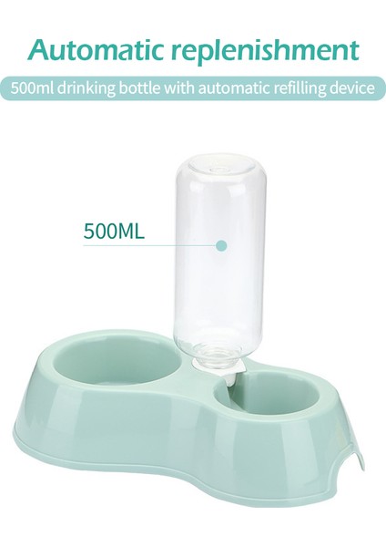 Gri Içme Şişeli Plastik Pet Çift Kase Su Depolu Yeme ve Içme Için Çift Kullanımlı Kase Köpek Kasesi Kedi Hayvan Mama Kabı (Yurt Dışından) indirimleri