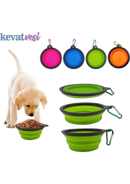 Siyah 350 ml Katlanabilir Köpek Kaseleri Gıda Kabı Taşınabilir Su Kasesi Köpekler Için Katlanır Açık Seyahat Bulaşık Kase Yavru Evcil Hayvan Aksesuarları (Yurt Dışından)