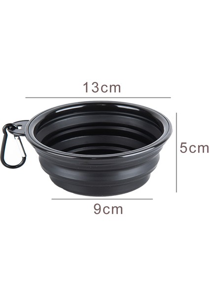 Siyah 350 ml Katlanabilir Köpek Kaseleri Gıda Kabı Taşınabilir Su Kasesi Köpekler Için Katlanır Açık Seyahat Bulaşık Kase Yavru Evcil Hayvan Aksesuarları (Yurt Dışından)