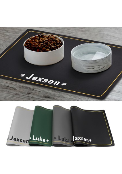 Yeşil 45X30 cm Kişiselleştirilmiş Köpek Kase Mat Özel Su Geçirmez Köpek Kedi Besleme Pedi Hayvan Mama Kabı Mat Kaymaz Evcil Hayvan Besleme Matı Placemat Köpek Aksesuarları (Yurt Dışından) fiyatları