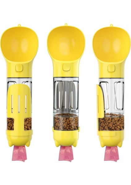 Pembe 300ML 3 In 1 Köpek Su Şişesi Taşınabilir Pet Köpek Su Şişesi Köpekler Seyahat Yavru Kedi Suluk Açık Gıda Dağıtıcı Besleyici Pet Aracı (Yurt Dışından) modelleri