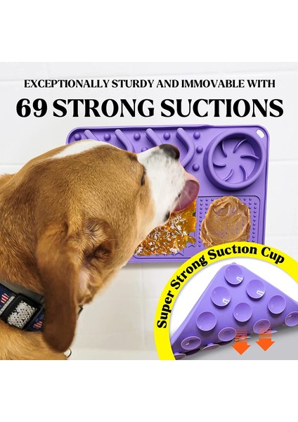Nane Yeşili 304X204X42MM Köpekler Için Yalama Matı, 3'ü 1 Arada Yavaş Besleyici Köpek Kaseleri Anksiyeteyi Gidermek Için Vantuzlu Yalama Mat Köpek Maması, Yoğurt Için Mükemmel (Yurt Dışından) fiyatları