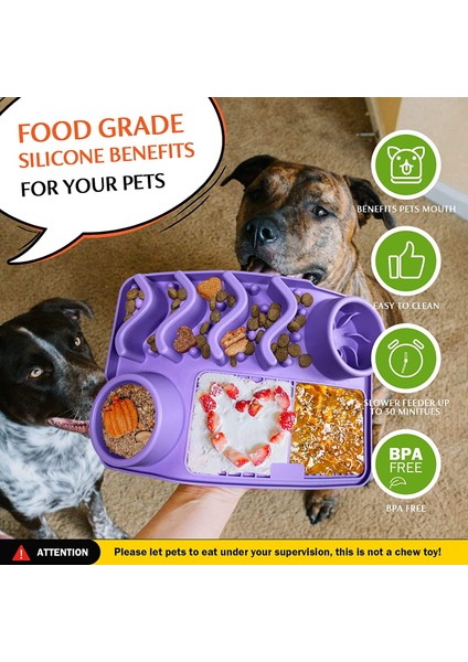Nane Yeşili 304X204X42MM Köpekler Için Yalama Matı, 3'ü 1 Arada Yavaş Besleyici Köpek Kaseleri Anksiyeteyi Gidermek Için Vantuzlu Yalama Mat Köpek Maması, Yoğurt Için Mükemmel (Yurt Dışından) modelleri