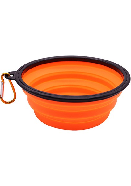 Turuncu 1000 ml 350 ML/1000 ml Katlanabilir Silikon Hayvan Mama Kabı Taşınabilir Köpek Maması Kabı Açık Kamp Köpek Aksesuarları Için Katlanabilir Besleyici (Yurt Dışından)