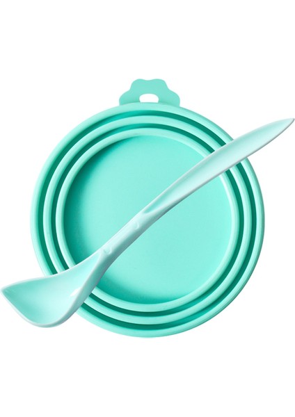 1yeşil LIDS1SPOON Taşınabilir Silikon Köpek Kedi Konserve Kapağı 2-In-1food Mühürleyen Kaşık Pet Yemek Kapağı Saklama Taze Tutma Kapakları Kase Evcil Köpek Aksesuarları (Yurt Dışından)